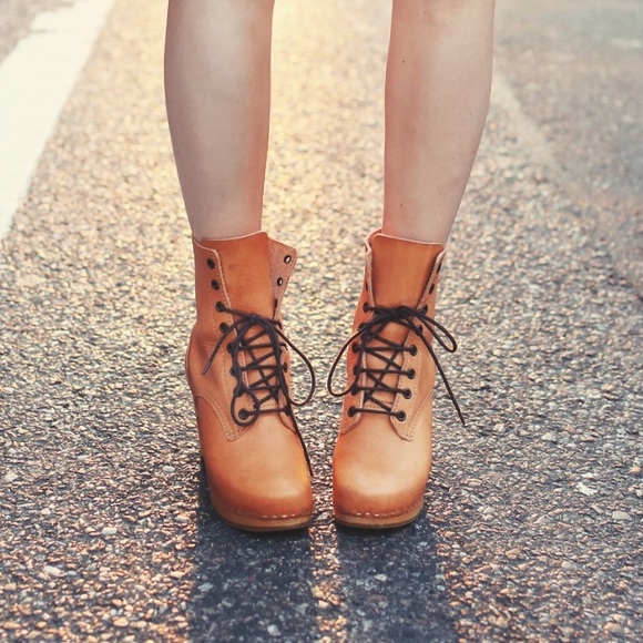 Swedish Hasbeens Hippie Lace Up Leather booties size 38 - Picture 2 of 11